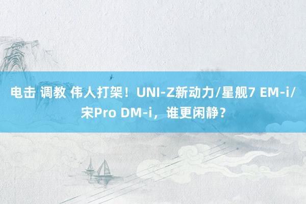 电击 调教 伟人打架！UNI-Z新动力/星舰7 EM-i/宋Pro DM-i，谁更闲静？