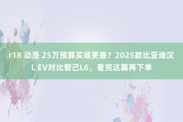 r18 动漫 25万预算买谁更香？2025款比亚迪汉L EV对比智己L6，看完这篇再下单