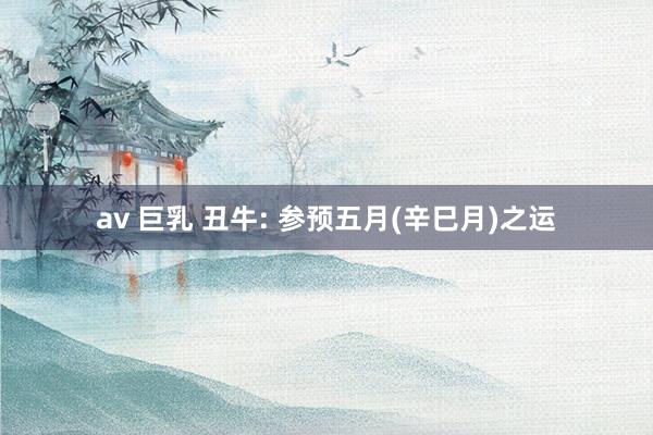 av 巨乳 丑牛: 参预五月(辛巳月)之运